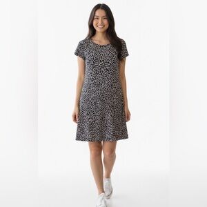 Hatley 100% Cotton Sundress Zipper Back Large NWT A-Line Floral T-Shirt Sporty